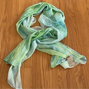 NWT Lua 100% Organic Silk  Hand -Dyed Scarf